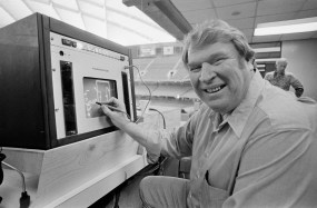 The 49ers' first Super Bowl win featured the debut of the telestrator, operated by John Madden. Sunday's game will feature an augmented-reality version of SpongeBob SquarePants on the Nickeloedon broadcast.