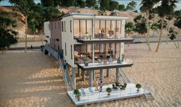 A proposal to build a beachfront home on stilts on Beach Road, an area of Dana Point that has suffered severe erosion in recent years, was appealed by the California Coastal Commission. (Source: California Coastal Commission staff report)