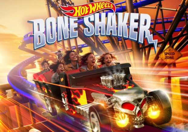 Concept art of Bone Shaker coaster coming to Mattel Adventure Park. (Courtesy of Mattel)