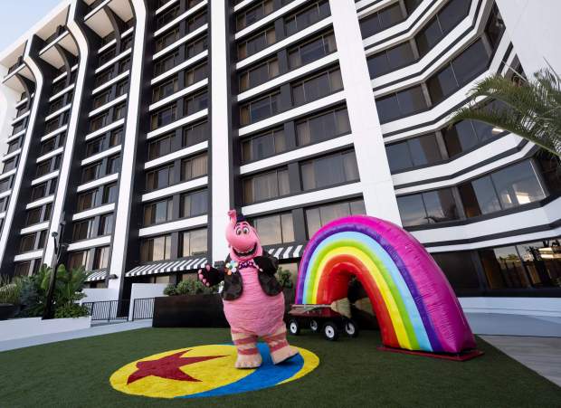 Bing Bong, from the movie Inside Out, will be available for guests at the Pixar Place Hotel in Anaheim, CA. (Photo by Paul Bersebach, Orange County Register/SCNG)