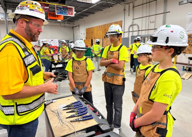 Middle school students participate in the 2023 Camp Build sponsored by The Rosendin Foundation. The one-day camp returns for its second year in June 2024. (Photo courtesy of The Rosendin Foundation)