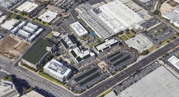 The Irvine office campus Intersect is adding a mega-solar project atop its roofs and car canopies in addition to a battery array. The 2.2-megawatt solar project and 510 kWh battery storage system should be complete by 2025. (Rendering courtesy of MetLife)
