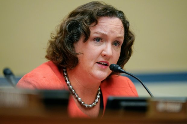 Rep. Katie Porter, D-Calif., speaks during a House Committee on Oversight and Reform hearing on gun violence on Capitol Hill in Washington, June 8, 2022. Porter says she will seek the senate seat currently held by Sen. Dianne Feinstein, a fellow Democrat and the longest serving member of the chamber. (AP Photo/Andrew Harnik, Pool, File)