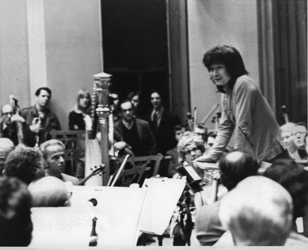 Music Director Seiji Ozawa in rehearsal with the San Francisco Symphony