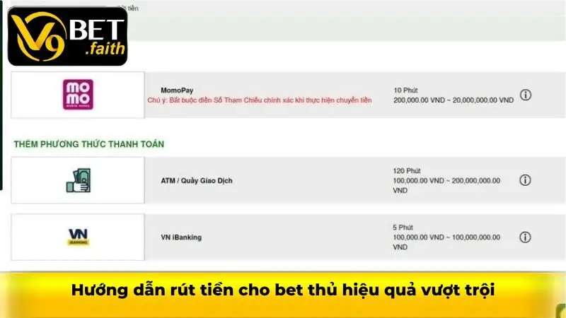 V9bet - Sân chơi cá cược hấp dẫn nhất 2025 28 Hướng dẫn rút tiền cho bet thủ hiệu quả vượt trội